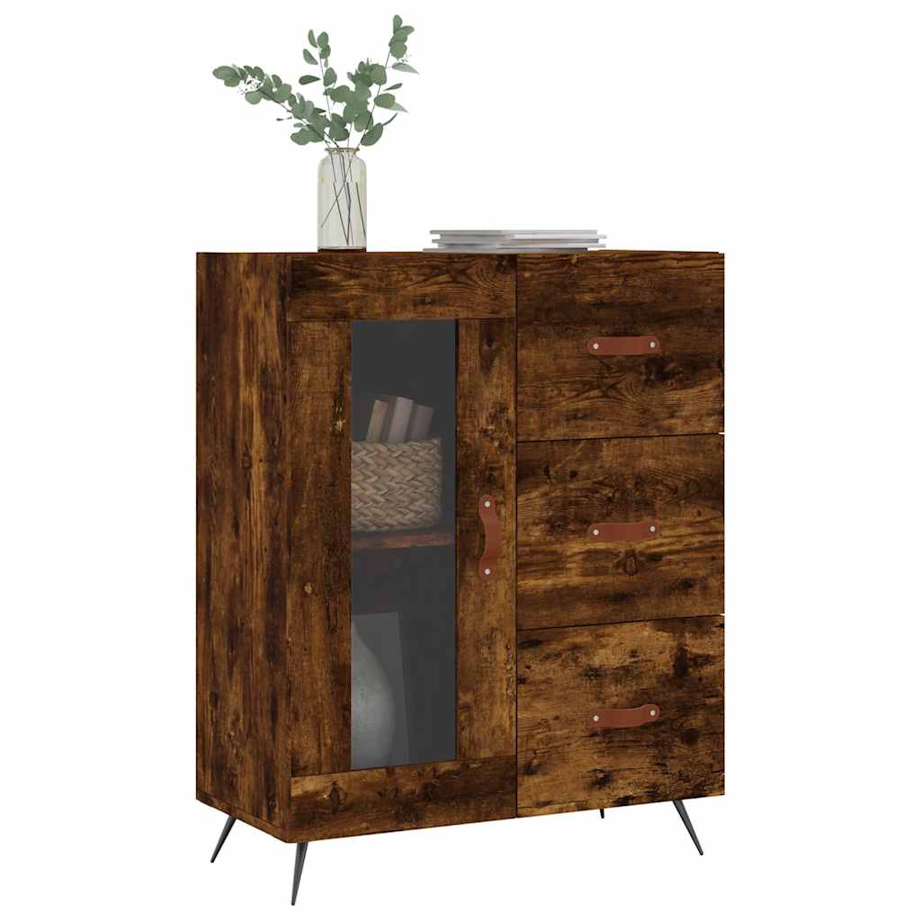 Thumbnail - vidaXL Sideboard Räuchereiche 69,5x34x90 cm Holzwerkstoff