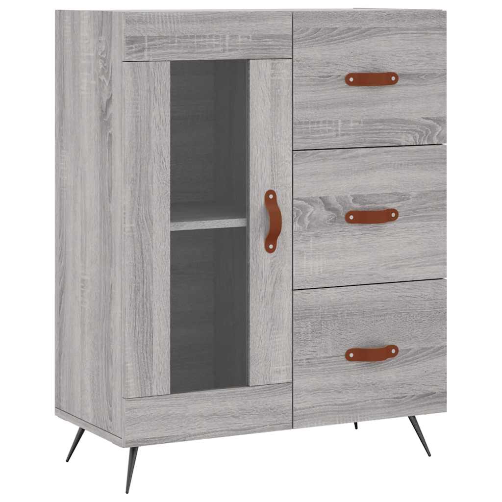 vidaXL Příborník šedý sonoma 69,5 x 34 x 90 cm kompozitní dřevo