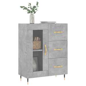 Příborník betonově šedý 69,5 x 34 x 90 cm kompozitní dřevo - obrázek 3