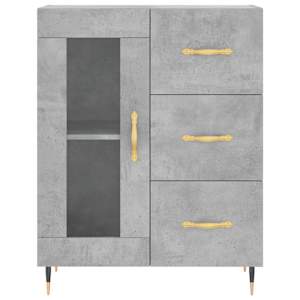 Příborník betonově šedý 69,5 x 34 x 90 cm kompozitní dřevo - obrázek 5