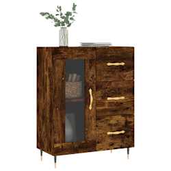 vidaXL Buffet ch&ecirc;ne fum&eacute; 69,5x34x90 cm bois d'ing&eacute;nierie