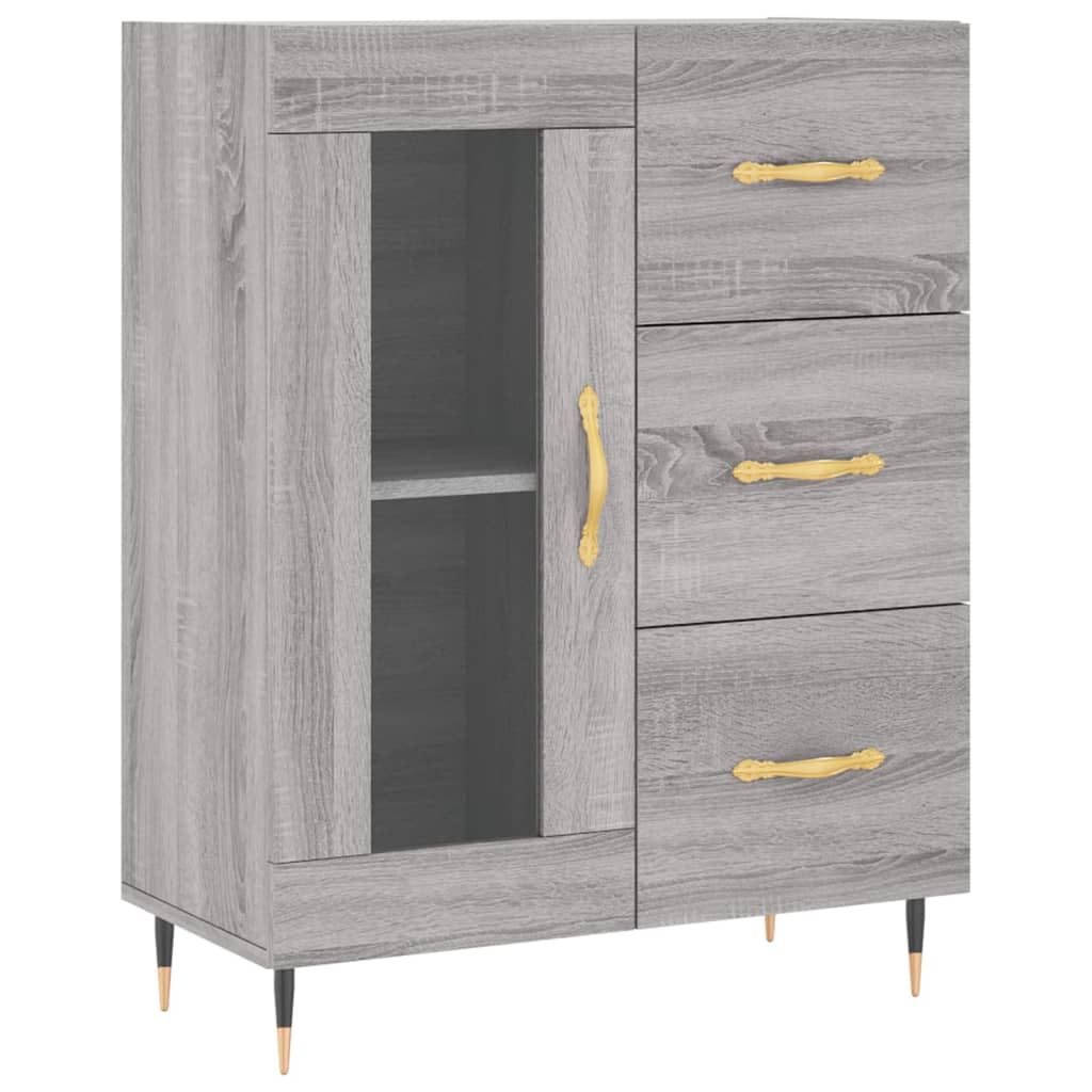 vidaXL Příborník šedý sonoma 69,5 x 34 x 90 cm kompozitní dřevo