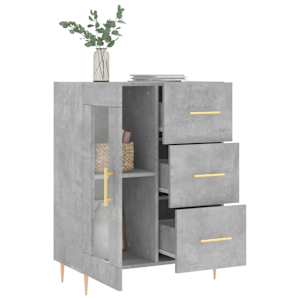 Příborník betonově šedý 69,5 x 34 x 90 cm kompozitní dřevo - obrázek 4