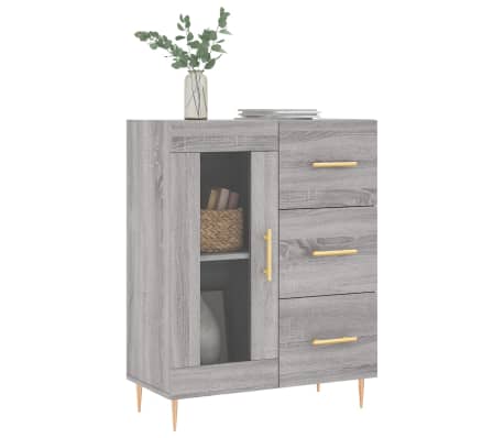 vidaXL Servantă, gri sonoma, 69,5x34x90 cm, lemn compozit