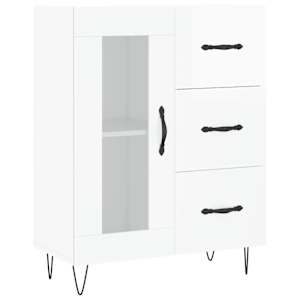 Příborník bílý s vysokým leskem 69,5x34x90 cm kompozitní dřevo - obrázek 2