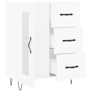 Příborník bílý s vysokým leskem 69,5x34x90 cm kompozitní dřevo - obrázek 6