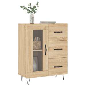 vidaXL Skenkur Sonoma 69,5x34x90 cm Samsettur Viður