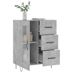 Příborník betonově šedý 69,5 x 34 x 90 cm kompozitní dřevo - obrázek 4