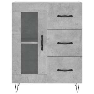 Příborník betonově šedý 69,5 x 34 x 90 cm kompozitní dřevo - obrázek 5
