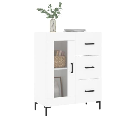 vidaXL Servantă, alb, 69,5x34x90 cm, lemn compozit