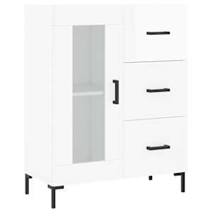 Příborník bílý s vysokým leskem 69,5x34x90 cm kompozitní dřevo - obrázek 2