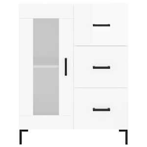 Příborník bílý s vysokým leskem 69,5x34x90 cm kompozitní dřevo - obrázek 5