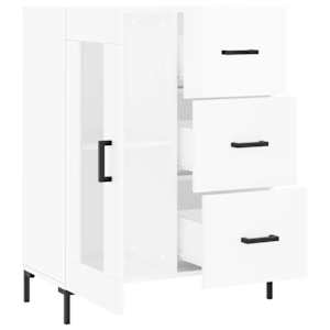 Příborník bílý s vysokým leskem 69,5x34x90 cm kompozitní dřevo - obrázek 6