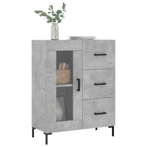 Příborník betonově šedý 69,5 x 34 x 90 cm kompozitní dřevo - obrázek 3