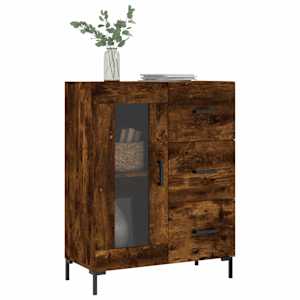 vidaXL Buffet ch&ecirc;ne fum&eacute; 69,5x34x90 cm bois d'ing&eacute;nierie