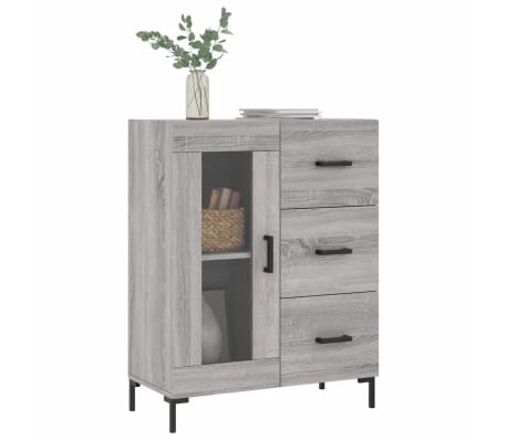 vidaXL Servantă, gri sonoma, 69,5x34x90 cm, lemn compozit