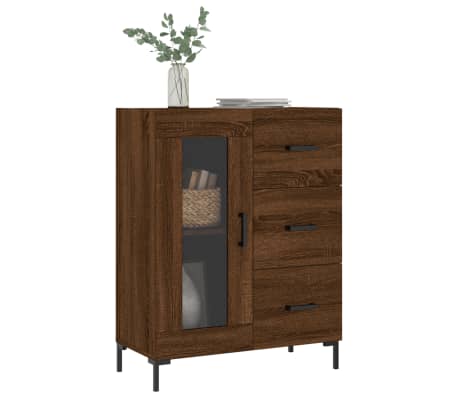 vidaXL &Scaron;oninė spintelė, ruda ąžuolo, 69,5x34x90cm, apdirbta mediena