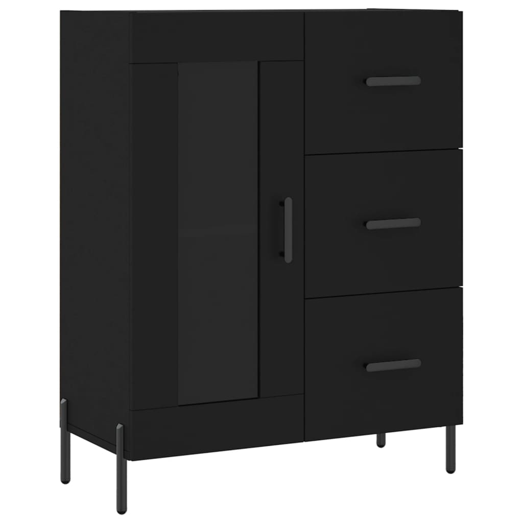 vidaXL Příborník černý 69,5 x 34 x 90 cm kompozitní dřevo