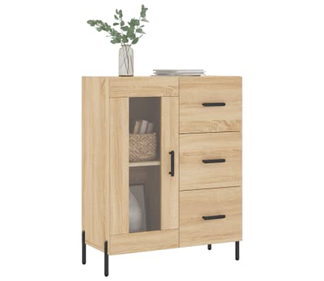 vidaXL Servantă, stejar sonoma, 69,5x34x90 cm, lemn compozit