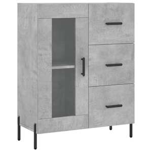 Příborník betonově šedý 69,5 x 34 x 90 cm kompozitní dřevo - obrázek 2