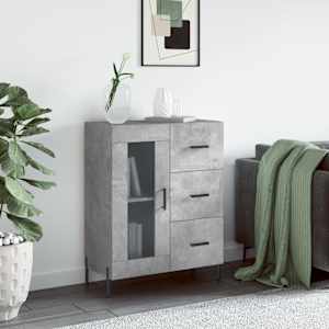 Komoda betonsko siva 69,5x34x90 cm inženirski les