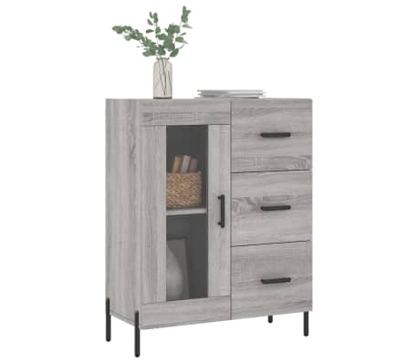 vidaXL Credenza Grigio Sonoma 69,5x34x90 cm in Legno Multistrato