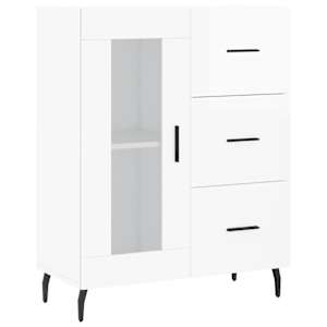 Příborník bílý s vysokým leskem 69,5x34x90 cm kompozitní dřevo - obrázek 2