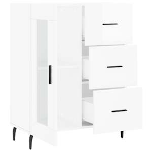 Příborník bílý s vysokým leskem 69,5x34x90 cm kompozitní dřevo - obrázek 6