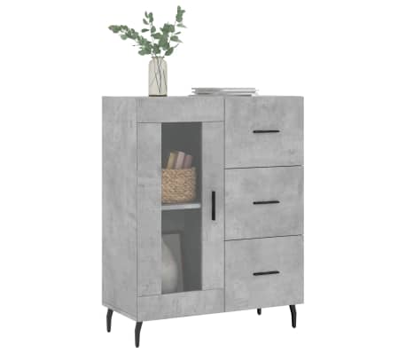 vidaXL Př&iacute;born&iacute;k betonově &scaron;ed&yacute; 69,5 x 34 x 90 cm kompozitn&iacute; dřevo