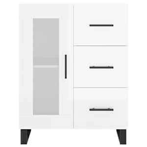 Příborník bílý s vysokým leskem 69,5x34x90 cm kompozitní dřevo - obrázek 5