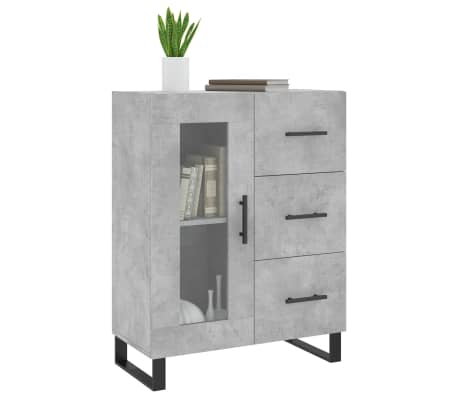vidaXL Servantă, gri beton, 69,5x34x90 cm, lemn compozit