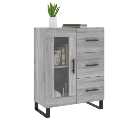 vidaXL Servantă, gri sonoma, 69,5x34x90 cm, lemn compozit