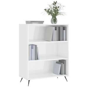 Knihovna bílá s vysokým leskem 69,5x32,5x90 cm kompozitní dřevo - obrázek 3