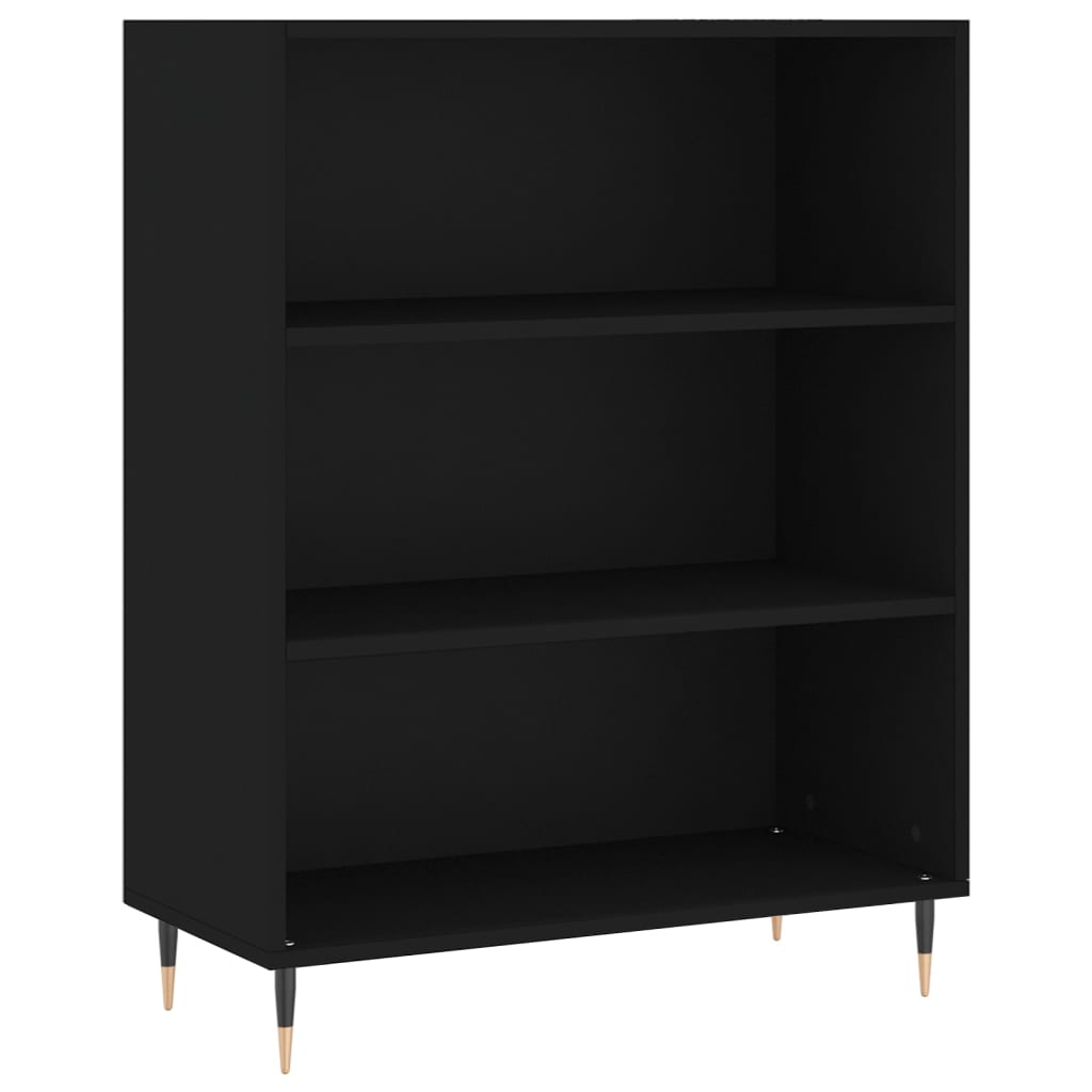 vidaXL Knihovna černá 69,5 x 32,5 x 90 cm kompozitní dřevo