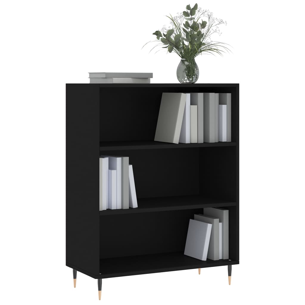 Thumbnail - vidaXL Bücherregal Schwarz 69,5x32,5x90 cm Holzwerkstoff