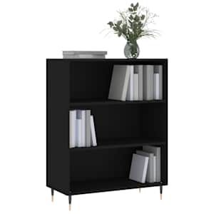 vidaXL Bibliotecă, negru, 69,5x32,5x90 cm, lemn compozit