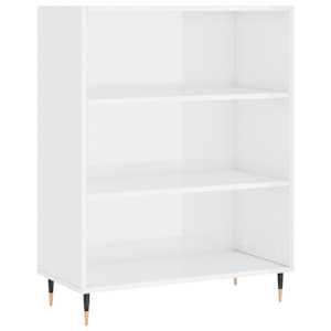 Knihovna bílá s vysokým leskem 69,5x32,5x90 cm kompozitní dřevo - obrázek 2
