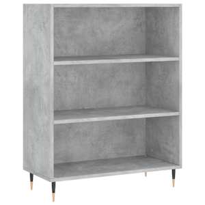 vidaXL raamaturiiul, betoonhall, 69,5 x 32,5 x 90 cm, tehispuit