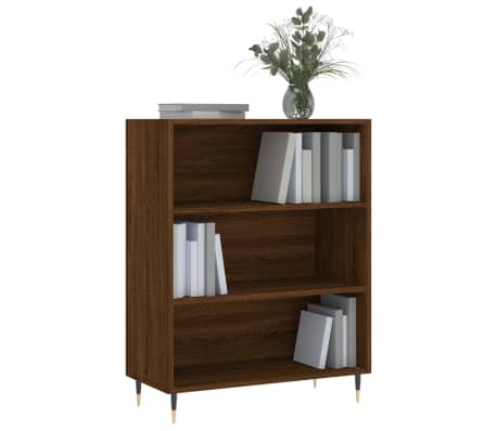 vidaXL Knygų spinta, ruda ąžuolo, 69,5x32,5x90cm, apdirbta mediena