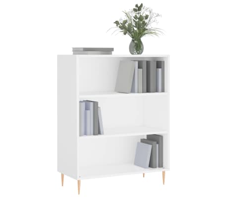 vidaXL Bokhylle hvit 69,5x32,5x90 cm konstruert tre