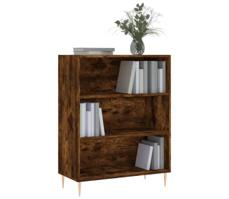vidaXL Bibliotecă, stejar afumat, 69,5x32,5x90 cm, lemn compozit