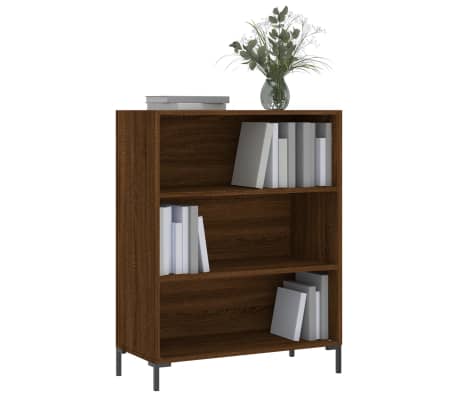 vidaXL Bookcase Brown Oak 69.5x32.5x90 cm Engineered Wood