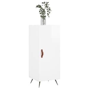 Příborník bílý s vysokým leskem 34,5x34x90 cm kompozitní dřevo - obrázek 3