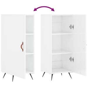 Příborník bílý s vysokým leskem 34,5x34x90 cm kompozitní dřevo - obrázek 9