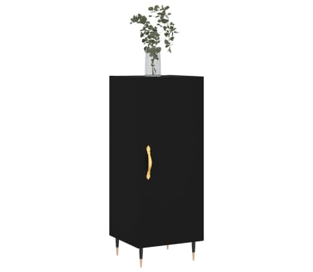 vidaXL Servantă, negru, 34,5x34x90 cm, lemn compozit