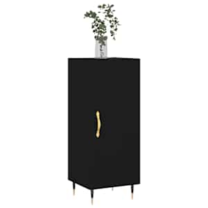 vidaXL Servantă, negru, 34,5x34x90 cm, lemn compozit
