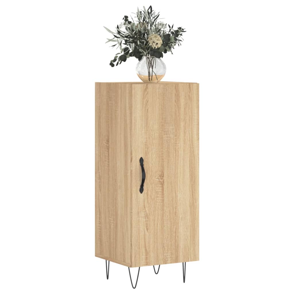 vidaXL Dressoir 34,5x34x90 cm bewerkt hout sonoma eiken afbeelding
