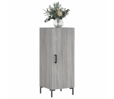 vidaXL Servantă, gri sonoma, 34,5x34x90 cm, lemn compozit