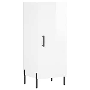 Příborník bílý s vysokým leskem 34,5x34x90 cm kompozitní dřevo - obrázek 2