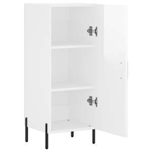 Příborník bílý s vysokým leskem 34,5x34x90 cm kompozitní dřevo - obrázek 5